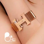 قیمت و خرید دستبند هرمس پاریس اصل💎استیل درجه یک با حکاکی برند | رزگلد و نقره‌ای