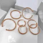 قیمت و خرید ست دستبند و گوشواره خاویاری ژوپینگ💎آبکاری طلا، کیفیت عالی، برند اصلی، خاص و شیک