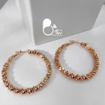 خرید ست دستبند و گوشواره خاویاری ژوپینگ کپی طلا