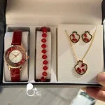خرید نیمست انار استیل رنگ ثابت با دستبند و ساعت یلدایی با تخفیف ویژه بیوتی