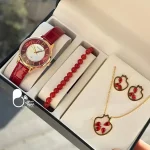 خرید نیمست انار استیل رنگ ثابت با دستبند و ساعت یلدایی با تخفیف ویژه بیوتی