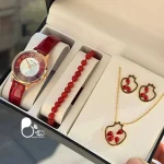 خرید نیمست انار استیل رنگ ثابت با دستبند و ساعت یلدایی با تخفیف ویژه بیوتی