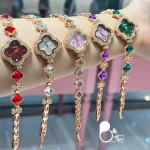 قیمت و خرید ساعت شبدر کریستالی ونکلیف💎ساده و شیک، کیفیت بالا، در ۵ رنگ