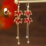 قیمت و خرید گوشواره برگ یلدایی استیل روکش طلا💎خاص و شیک برای شب یلدا | تعداد محدود