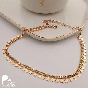 قیمت و خرید پابند ستاره استیل آبکاری طلا کپی طلا