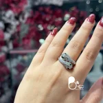 قیمت و خرید انگشتر مار نقره ای نگین دار فری سایز کپی سایز با تخفیف ویژه