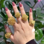قیمت و خرید انگشتر بحرینی حراجی کپی طلا با تخفیف به علت تک سایز💎براق و فوق‌العاده شبیه طلا