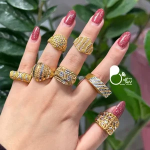 قیمت و خرید انگشتر بحرینی حراجی کپی طلا با تخفیف به علت تک سایز💎براق و فوق‌العاده شبیه طلا