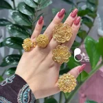 انگشتر بحرینی حراجی کپی طلا با تخفیف💎براق و فوق‌العاده شبیه طلا