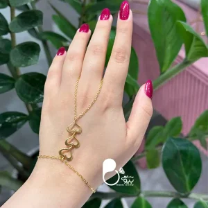 قیمت و خرید تمیمه قلب طلایی با تخفیف💎هم دستبند هم انگشتر کپی طلا، اسپرت و خاص