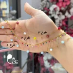 قیمت و خرید خلخال رنگی مثل طلا پابند رنگی استیل کپی طلا