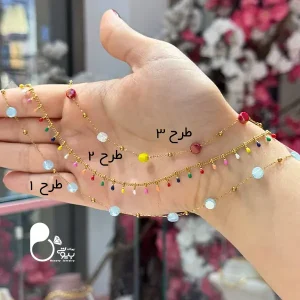 قیمت و خرید خلخال رنگی مثل طلا پابند رنگی استیل کپی طلا