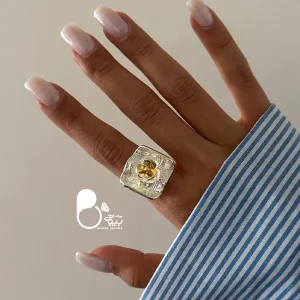 قیمت و خرید انگشتر فشن با نگین غلطان💎انگشتر خاص روکش طلا فری‌ سایز زنانه