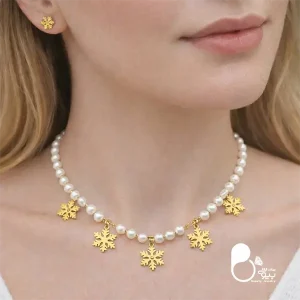 قیمت و خرید نیمست برف زمستانی مرواریدی💎استیل روکش طلا وارداتی، اسپرت و خاص