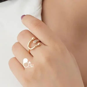 قیمت و خرید خرید انگشتر تیفانی فری سایز💎 استیل روکش طلا وارداتی خاص و شیک