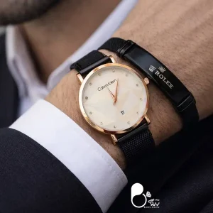 ست ساعت مردانه کالوین کلین اسپرت💎بند مگنتی، کیفیت عالی + دستبند اشانتیون (حراج روز مرد)