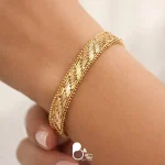 قیمت و خرید خرید دستبند جلفا برش‌دار💎استیل روکش طلا شبیه طلا با تخفیف ویژه