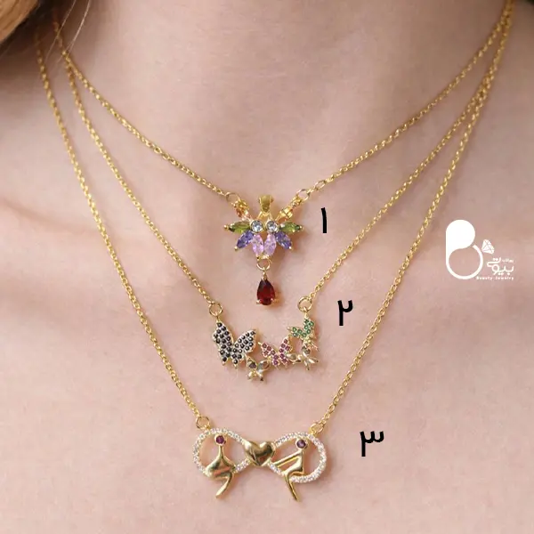 قیمت و خرید گردنبند نگین اتریشی رنگی حراجی💎استیل خاص در سه طرح متفاوت قیمت و خرید گردنبند نگین اتریشی رنگی حراجی💎استیل خاص در سه طرح متفاوت