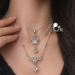 قیمت و خرید گردنبند نگین اتریشی رنگی حراجی💎استیل خاص در سه طرح متفاوت