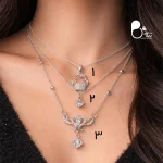 قیمت و خرید گردنبند نگین اتریشی رنگی حراجی💎استیل خاص در سه طرح متفاوت
