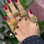 انگشتر بحرینی طرح طلا حراجی کپی طلا با تخفیف به علت تک سایز💎براق و فوق‌العاده شبیه طلا