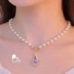 قیمت و خرید گردنبند ابرا سوارسکی مرواریدی ترک💎نگین سوارسکی | وارداتی و فوقالعاده شیک