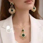 نیم ست طرح نقره نگین میکرو‌ با تخفیف💎وارداتی با روکش طلا
