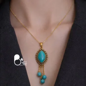 قیمت و خرید گردنبند طرح فیروزه شرشره زنانه💎گردنبند خاص و شیک با طراحی لاکچری | موجودی محدود