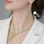 نیم ست آب نقره نگین دار زنانه💎نیم ست شیک و مجلسی با تخفیف ویژه