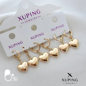 گوشواره قلب حلقه ای💎گوشواره برند ژوپینگ مثل طلا| شیک و ترند