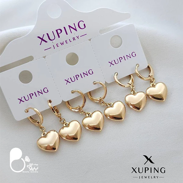 گوشواره قلب حلقه ای💎گوشواره برند ژوپینگ مثل طلا| شیک و ترند گوشواره قلب حلقه ای💎گوشواره برند ژوپینگ مثل طلا| شیک و ترند