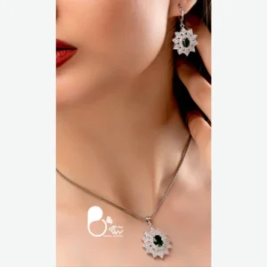 نیم ست طرح نقره نگین میکرو زنانه💎نیم ست شیک و مجلسی با تخفیف ویژه