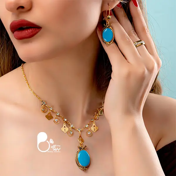 ست طرح فیروزه نگین میکرو با تخفیف💎کپی طلا | شیک، خاص ست طرح فیروزه نگین میکرو با تخفیف💎کپی طلا | شیک، خاص