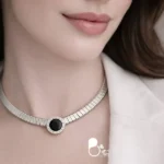 طوق ماری بولگاری با تخفیف💎وارداتی با روکش طلا دو رنگ طلایی و نقره ای