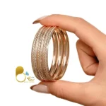 النگو مدل رزیتا کپی طلا تخفیف دار💎پک 3 عددی سایز 3