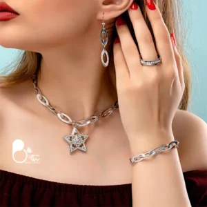 ست طرح کره ای نگین میکرو با تخفیف💎کپی طلا | شیک، خاص