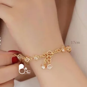 دستبند مکعبی کریستالی