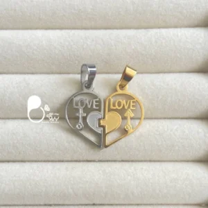 گردنبند دوبل عشق ویژه ولنتاین با تخفیف ویژه💎با روکش طلا