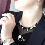 ست کامل طرح برگ با تخفیف💎 کپی طلا | شیک، خاص