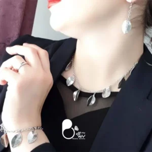 ست کامل طرح برگ با تخفیف💎 کپی طلا | شیک، خاص