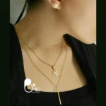 نیمست دو لاین برف💎استیل روکش طلا وارداتی، اسپرت و خاص