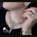 ست کامل طرح گل بابونه با تخفیف💎رکیب رنگ مات و براق کپی طلا | شیک، خاص
