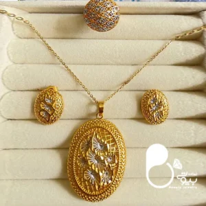 ست طرح زیتونی اعلا مثل طلا تخفیف ویژه💎رنگ ثابت | شیک، خاص