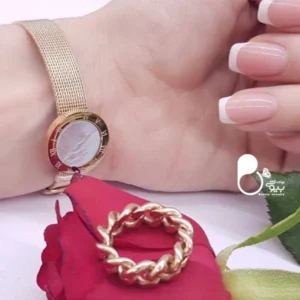 ست دستبند حصیری و انگشتر کارتیر رزگلد💎خاص و شیک | کیفیت عالی