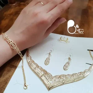 ست کامل طرح دالبر💎آبکاری طلا، کپی طلا با تخفیف ویژه