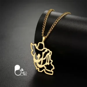 گردنبند استیل روکش طلا ایران من
