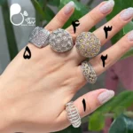 انگشتر بحرینی طرح طلا حراجی دو رنگ
