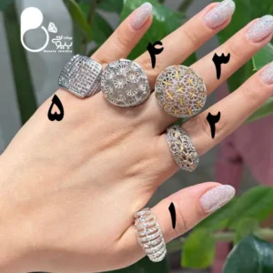 انگشتر بحرینی طرح طلا حراجی دو رنگ