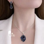 نیمست نگین اتریشی یاقوتی با تخفیف💎کپی جواهر | شیک و باکلاس