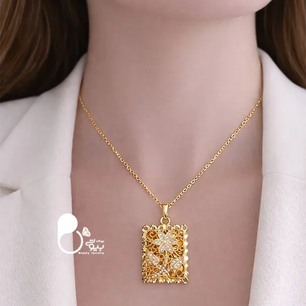 گردنبند طرح طلا با زنجیر💎تخفیف | استیل رنگ ثابت کپی رخ طلا گردنبند طرح طلا با زنجیر💎تخفیف | استیل رنگ ثابت کپی رخ طلا
